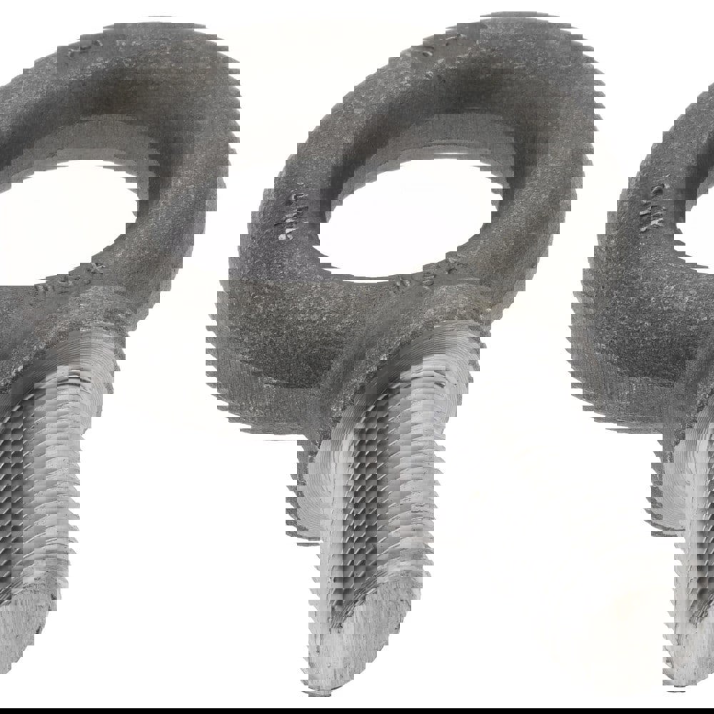 Fixed Lifting Eye Bolt: With Shoulder, 5,510 lb Capacity, M18 x 2.50 Thread, Grade 1030 Steel